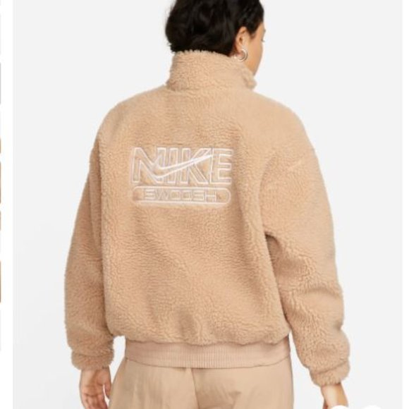 nike swoosh jacket sherpa